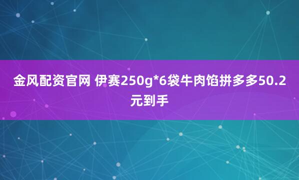 金风配资官网 伊赛250g*6袋牛肉馅拼多多50.2元到手