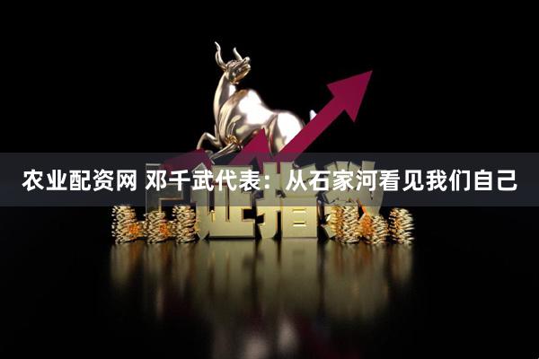 农业配资网 邓千武代表：从石家河看见我们自己